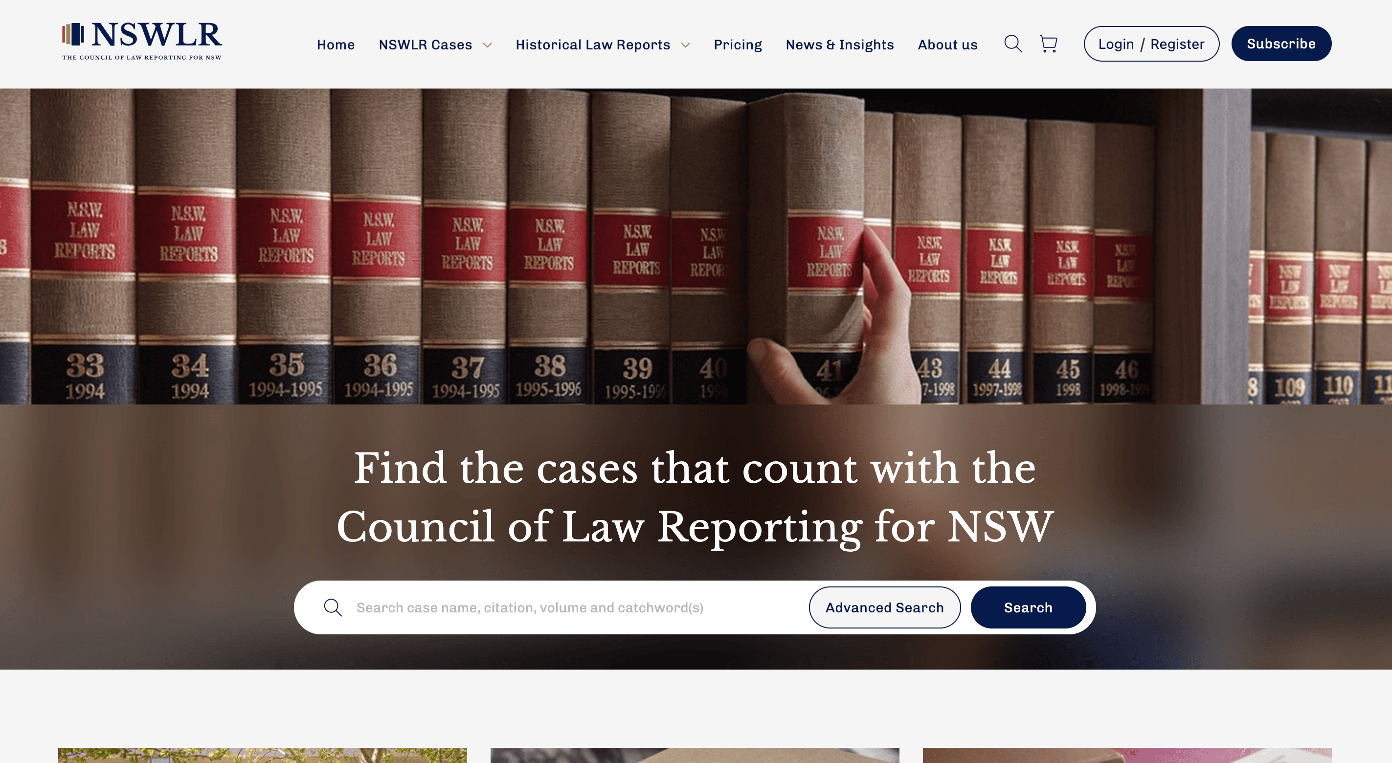 NSW Law Reports screenshot